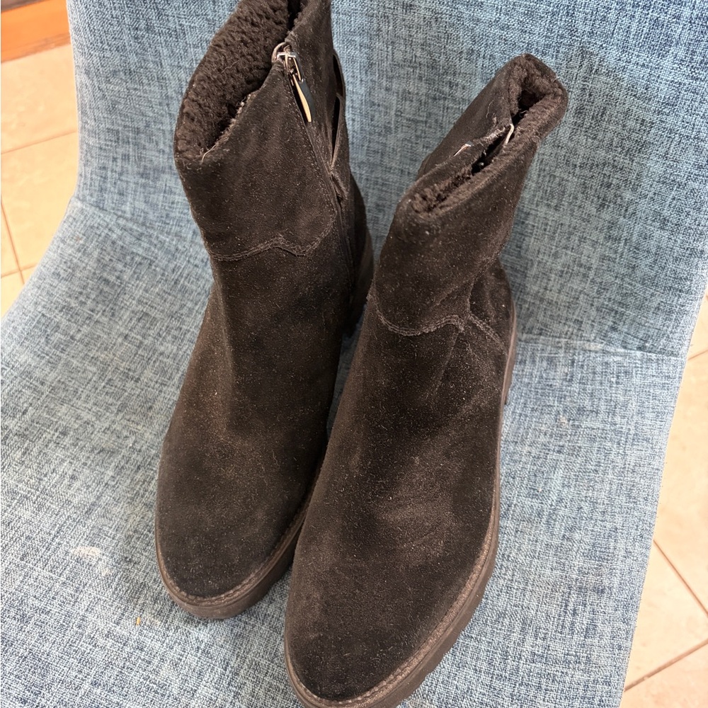 Women's Black Suede Boots Franco Sarto sz 8
